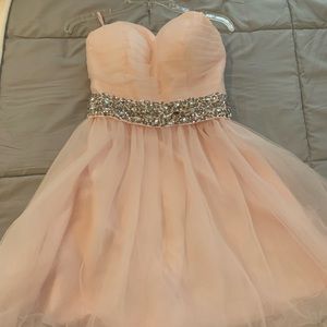 Pink strapless dress